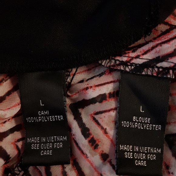 AB Studio Semi-Sheer Ruffled Top, lining - Picture 4 of 5